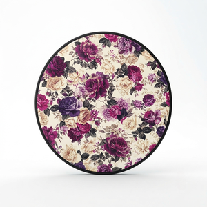 Modern Purple Rose MDF <b>Coasters</b> Handmade Floral Print <b>Round</b> <b>Coaster</b> Set 9cm Diameter From REHMAN CRAFT - Product Image 6