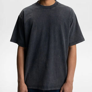 เสื้อยืดใหม่ 2025 คุณภาพสูง เสื้อยืดผู้ชายทรงโอเวอร์ไซส์ ผ้าถัก สั่งทำได้ พิมพ์โลโก้ ขายส่ง ระบายอากาศได้ดี ผ้าฝ้าย 100% สำหรับฤดูร้อน - Product Image 4