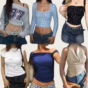 Vêtements d'occasion en gros pour femmes adultes, lots de styles variés, vêtements de seconde main en vrac, livraison aléatoire, mode de Hong Kong - Product Image 3