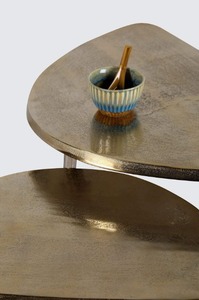 Muebles decorativos para interiores, mesas decorativas, fácil almacenamiento anidado, mesa de centro gratis, mesa de estilo europeo de aluminio fundido para el hogar - Product Image 5