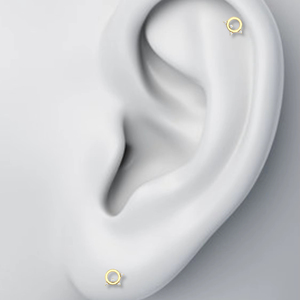 Boucles d'oreilles piercing disque de luxe en or 10K 14K 18K VVS DEF diamants réels et cultivés en laboratoire certifiés GIA IGI vente en gros - Product Image 2