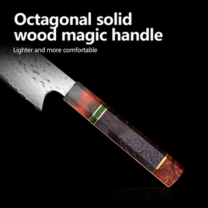 Vente en gros commandes en vrac personnalisées Service OEM ODM lame professionnelle japonaise à haute teneur en carbone couteau de chef de cuisine Damas lame fixe - Product Image 4