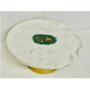 Vente en gros Plateau à gâteau en résine fait main pour les fêtes d'anniversaire de mariage Support à gâteau décoratif en résine Plateau de service en résine design - Product Image 5