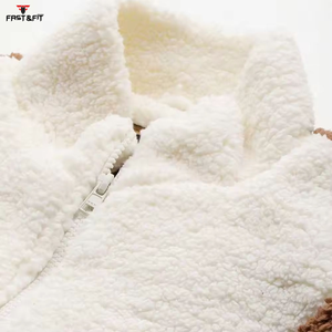 Precio al por mayor Color sólido logotipo personalizado hombres primavera camuflaje frente diseño personalizado Sherpa Polar chaqueta térmica - Product Image 6