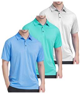 Polo en coton de haute qualité pour hommes, en polyester brodé personnalisé, tricoté, pour polo de golf, respirant, avec options de taille différentes - Product Image 3