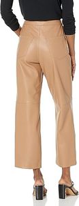 Pantalón de Piel Sintética Suave para Mujer, Pantalón de Cintura Alta, Ajustado, Cómodo y Elegante, Elástico, a la Moda - Product Image 4