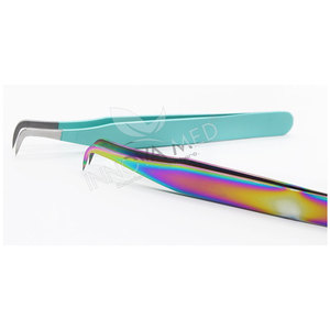 Pinzas para Pestañas de Acero Inoxidable, Antimagnéticas, Antiestáticas, con Opción de Logotipo Personalizado, Diseño Duradero para Extensiones de Pestañas - Product Image 1
