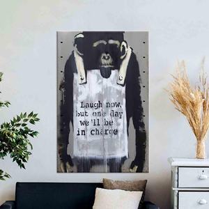 Impresión en Lienzo de Mono con Diseño Graffiti Pop Art Elegante - Decoración Moderna para Pared, Lienzo Enrollado - Product Image 1