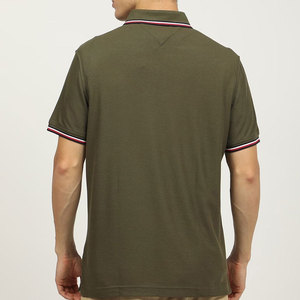 2026 High Quality 100% Cotton Print Outdoor Wear Stand <b>Collar</b> Men Slim Fit Short Sleeve for <b>T</b>-<b>Shirt</b> with Pocket Anti-Wrinkle - Product Image 3