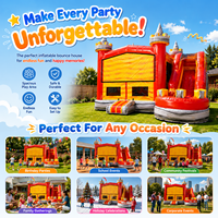 Grand château gonflable avec toboggan, structure de jeu gonflable robuste pour enfants, maison de jeu gonflable pour location d'événements et de fêtes