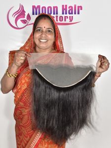 Vente en gros de cheveux humains indiens d'usine lisses, soyeux, doux et brillants, texture naturelle forte non traitée à vendre - Product Image 5