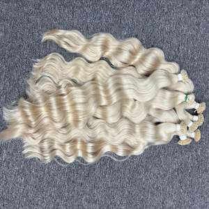 ผมธรรมชาติเป็นลอนแบบปลายแบนผมคน100% ผมดิบจากกัมพูชา - Product Image 3