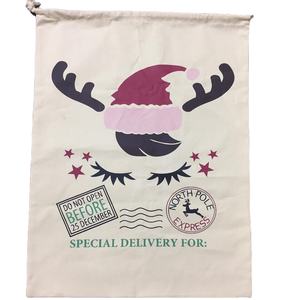 Bolsa con cordón personalizada con asa de algodón y logotipo serigrafiado para embalaje y promoción de regalos - Product Image 3