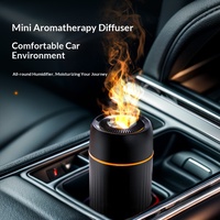 Diffuseur d'huiles essentielles ultrasonique portable mini 100 ml, humidificateur d'air rechargeable par USB 5W, mini diffuseur d'arômes à flamme pour la maison