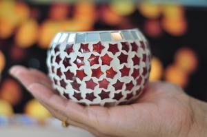 Portavelas de Mosaico de Vidrio de Alta Calidad para Decoración de Balcones, Diseño Elegante, Portavelas Hecho a Mano para Navidad - Product Image 6