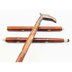 해상 손잡이 나무 워킹 스틱 해상 맞춤형 선물 빈티지 스타일 워킹 스틱 해상 워킹 스틱 지팡이
