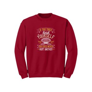 Sweat-shirt en mélange de coton avec des thèmes de bouddha imprimés Style décontracté 12 options de couleur 260-280 Placement de conception personnalisable GSM lourd - Product Image 3