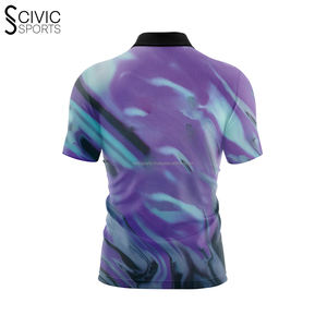 Custom Made Bowling 1/4 Zip Jerseys 100% Polyester Drop Shoulder Ringer Haute Qualité Plus Size Hommes - Product Image 4