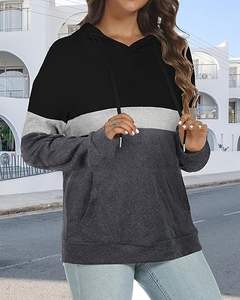 เสื้อสเวตเชิ้ตมีฮู้ดแขนยาวสำหรับผู้หญิงมีกระเป๋าจิงโจ้ - Product Image 1