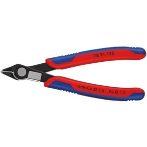 Electronic Side <b>Cutters</b> Super-Knips 125 mm Form 8 Beveled <b>Edge</b> Very Small Burnished-KNIPEX - Product Image 1