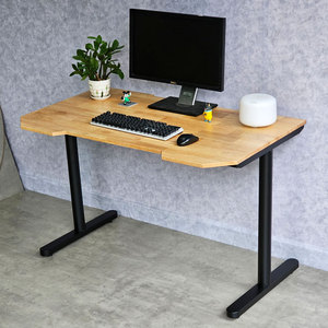 โต๊ะเกมมิ่ง TIO GD68076 ขนาด 120x70 ซม. หน้าโต๊ะคาร์บอน ปรับระดับความสูงได้ โต๊ะคอมพิวเตอร์ขาเหล็ก วัสดุไม้ยางพารา (ต้องประกอบเอง) - Product Image 2