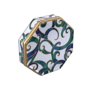 กล่องใส่ขนมแป้งรูปทรงแปดเหลี่ยม ทำจากแผ่นเหล็กเคลือบดีบุก สามารถปรับแต่งได้ รีไซเคิลได้ (เปล่า)  บรรจุภัณฑ์อาหารเกรด  กล่องของขวัญ  ลายนูน - Product Image 3