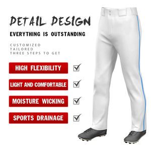 Pantalons de baseball pour hommes, longueur entière, logo personnalisé, marque privée, tissu personnalisé de haute qualité, inspection de la qualité, approvisionnement en gros - Product Image 2