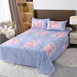 Cubierta de la cama de belleza múltiples impresiones planas sábanas baratas sábanas mayoristas