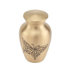 Fournitures funéraires Urne souvenir en laiton massif gravée en laiton métal urne de cendres de qualité supérieure à vendre - Product Image 3