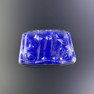 OFUNA 2-3 Disposable Red-Blue Blister Tray Square Styrofoam PSP 181x142x46mm Supermarket Food Pet Super Plastic Plates Bowls - Product Image 3