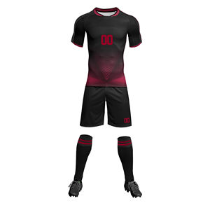 Meilleure vente Maillots de football légers pour hommes et femmes 100% polyester Séchage rapide Haute qualité Ensembles uniformes sublimés Logo personnalisable - Product Image 3