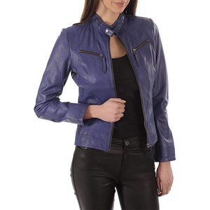 M0VA TEXTILES 2026 Chaqueta de Cuero Sólida para Mujer, Talla Grande, Invierno, Gruesa, Transpirable, Cierre de Cremallera, Directamente del Fabricante en Pakistán - Product Image 1
