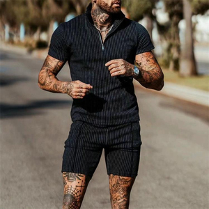 Conjunto de 2 piezas de verano con sublimación personalizada para hombre 2025, camisetas y pantalones cortos de manga corta, chándal informal elegante, conjunto de verano - Product Image 4