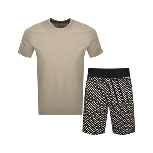 Conjunto de Shorts de Verano 2026 Unisex de Algodón Transpirable y Ecológico con Diseño de Parches, Chándal de Dos Piezas para Hombre, Estampado de Secado Rápido - Product Image 1