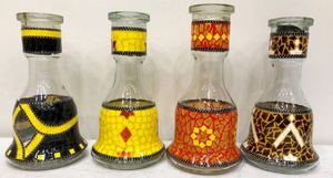 Mother Pearl Color Shisha <b>Hookah</b> Set Stainless Steel Decorative Accessories Oyster Shell Artistic Design Lacquer Wood <b>Glass</b> - Product Image 4