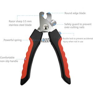 Juego de cortaúñas y cortaúñas para mascotas, Protector de seguridad para evitar cortar demasiado, cuchillas afiladas, herramienta de aseo para todos los perros pequeños y grandes - Product Image 2