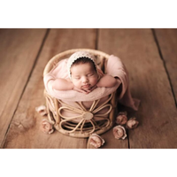 Panier en rotin vintage fait à la main lit/berceau en bois pour bébé jouet éducatif Studio posant canapé accessoires né accessoires de photographie