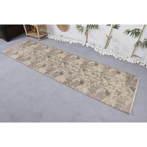 พรมตุรกีขนาด 2.5x8.6 ฟุต, พรมวินเทจแบบ Runner, พรมสีเบจสไตล์ตะวันตกเฉียงใต้ - Product Image 2