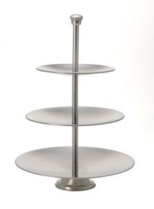 Aluminum <b>Casted</b> Round Cake Stand Silver Finished Design Stem Nickel Finishing Cup Cake Dessert Server Dishwasher Safe Best Price - Product Image 3