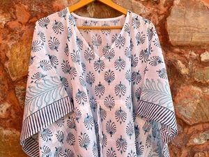 Caftan indien en coton à imprimé floral pour femmes tuniques de couverture de plage d'été confortables pour les fêtes et les sorties nocturnes nouvelle robe - Product Image 3