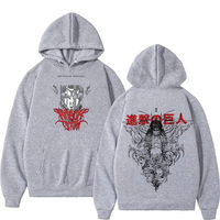 Sweat-shirt à capuche unisexe Harajuku imprimé Manga L'Attaque des Titans Yeager Eren, grande taille, pour hommes et femmes, streetwear Harajuku