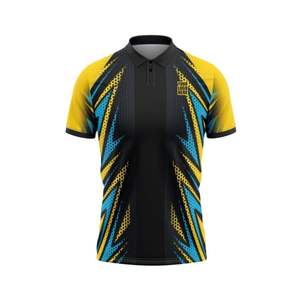 เสื้อเจอร์ซีย์พิมพ์ลายสำหรับผู้ชายเสื้อคริกเก็ตแบบระเหิดผ้าโพลีเอสเตอร์100% แห้งเร็วออกแบบได้ตามต้องการมีหมายเลขบริการ OEM/ODM - Product Image 4