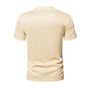 Venta al por mayor 180Gsm Plain T shirt 100% algodón personalizado Color V cuello camiseta impresión bordado personalizado cuello en V de talla grande camisas de los hombres - Product Image 3