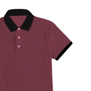 Camisa Polo Marrón para Hombre con Cuello y Puños Negros, Ropa Casual Elegante, Tejido de Algodón Cómodo para Uso Diario - Product Image 6