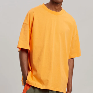 Color sólido Hombres Boxy Fit Tee Streetwear Hombres Boxy Fit Tee Diseño personalizado Hombres Boxy Fit Tee - Product Image 2