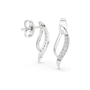Pendientes de Diseño con Diamantes de Laboratorio de 0.14 CT, Claridad VVSVS EF, Oro de 18KT, 14KT, 10KT y Plata 925, Oro Rosa, Amarillo y Blanco - Product Image 1