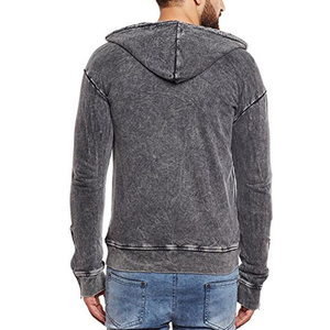 2024 haute qualité 100% coton lavé à l'acide sweat à capuche thermique séchage rapide haute rue lavé à l'acide sweat à capuche en plusieurs couleurs Oem - Product Image 4