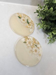 GLOSSY Dessous de verre en résine de luxe faits à la main Tampons carrés de couleur personnalisables pour tapis de table de cuisine au meilleur prix - Product Image 3