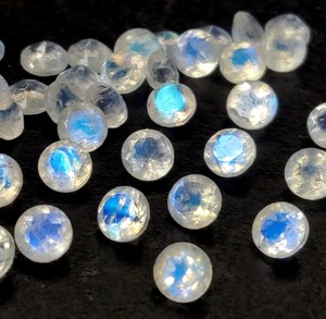 Natural <b>Rainbow</b> Moonstone Round Cut 5mm Faceted AAA Quality - <b>Top</b> Blue Flashy <b>Rainbow</b> Moonstone Loose Gemstone - Product Image 4