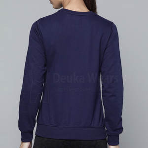 Wholesale Price Custom Made Size Full Sleeves <b>Slim</b> Fit Women Crewneck Sweatshirts Custom With 100% Cotton Material Soft - Product Image 3